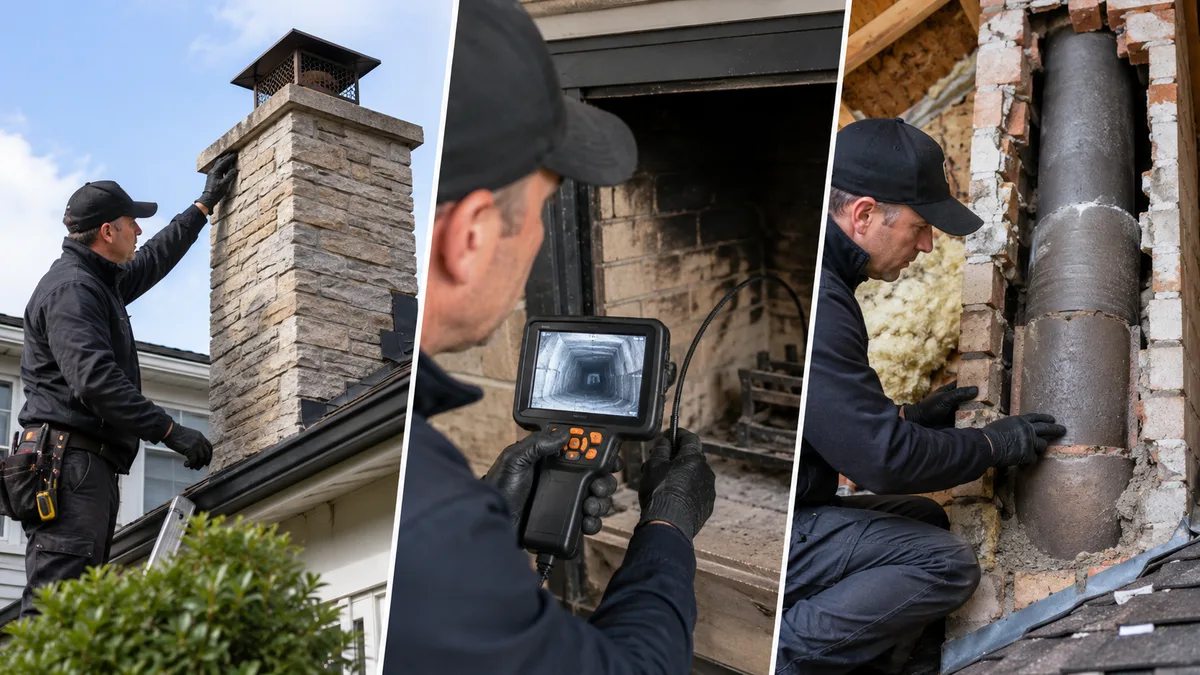 Chimney camera inspection and structural repair check